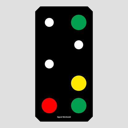 ÖBB 1980 Hauptsignal (Frei mit 40 und 60 km/h)